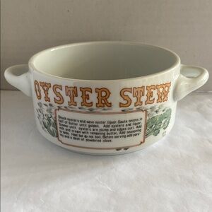 Oyster Stew Ceramic Soup Bowl